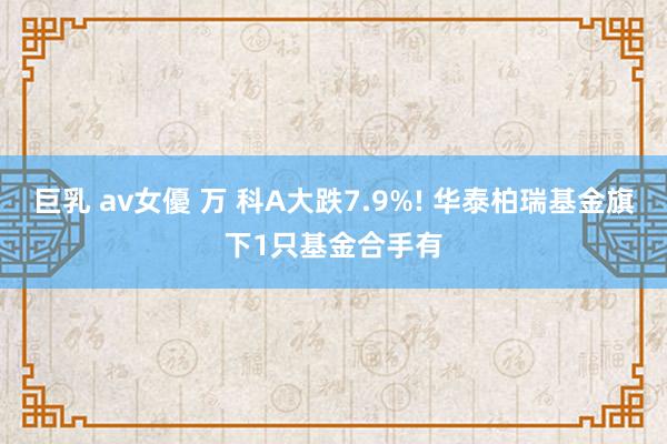 巨乳 av女優 万 科A大跌7.9%! 华泰柏瑞基金旗下1只基金合手有